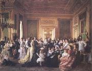 Laurits Tuxen The Family of Queen Victorin (mk25) oil painting reproduction